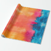 カラフルなモノグラム ギフト 季節の誕生日 ラッピングペーパー (アンロールド)