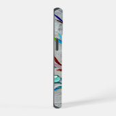 カラフルなモノグラム iPhone 15ケース (右側面)