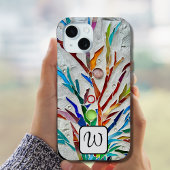 カラフルなモノグラム iPhone 15ケース