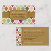 カラフルなモロッコのクローバーのカスタムな名刺 名刺 (正面/裏面)