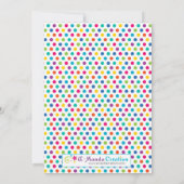 カラフルなモンスターの誕生日のパーティの招待状 招待状 (裏面)