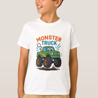 カラフルなモンスタートラックのカートゥーンTシャツ 子供用 Tシャツ