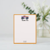 カラフルなモンスター トラック レース キッズ カスタム ネーム サンキューカード (スタンド正面)