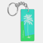カラフルなヤシの木のカスタムなキーホルダー キーホルダー (正面左)