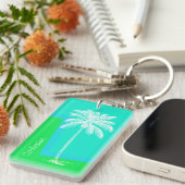 カラフルなヤシの木のカスタムなキーホルダー キーホルダー (正面右)