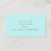 カラフルなヤシの木の名刺 名刺 (裏面)