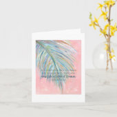 カラフルなヤシの枝 カード (黄色い花)