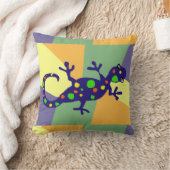 カラフルなヤモリの芸術 クッション (ブランケット)