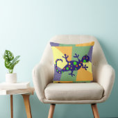 カラフルなヤモリの芸術 クッション (椅子)