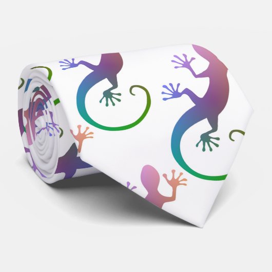 カラフルなヤモリ ネクタイ (ロール)