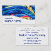 カラフルなヤーンの店の編み物の名刺 名刺 (正面/裏面)