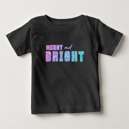 カラフルなユニコーンのクリスマス ベビーTシャツ (正面)