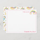 カラフルなユニコーン ノートカード (正面/裏面)