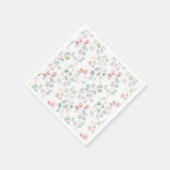 カラフルなユーカリの葉の紙 スタンダードカクテルナプキン (角)