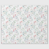 カラフルなユーカリの葉 ラッピングペーパー (フラット)