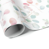 カラフルなユーカリの葉 ラッピングペーパー (ロールコーナー)