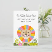 カラフルなライオン あなたに夢中よ バレンタインカード シーズンカード (スタンド正面)