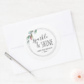 カラフルなライトのギフト ラウンドシール (封筒)