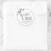 カラフルなライトのギフト ラウンドシール (バッグ)