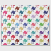 カラフルなラクダパターン ラッピングペーパー (フラット)