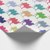 カラフルなラクダパターン ラッピングペーパー (角)