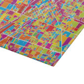 カラフルなラスベガス、ネバダの地図 カッティングボード (角)