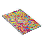 カラフルなラスベガス、ネバダの地図 ノートブック (右側)