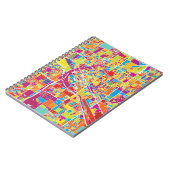 カラフルなラスベガス、ネバダの地図 ノートブック (左側)