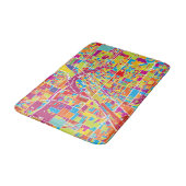 カラフルなラスベガス、ネバダの地図 バスマット (アングル)