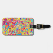 カラフルなラスベガス、ネバダの地図 ラゲッジタグ (正面横)