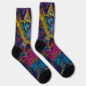 カラフルなラッキー7キャット ソックス (右)