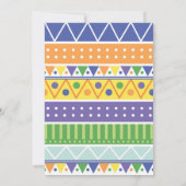 カラフルなラマの誕生会/男の子のフェスタのアルパカ 招待状 (裏面)