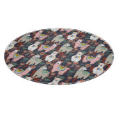 カラフルなラマパターン カッティングボード (角)