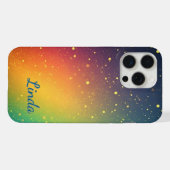 カラフルなラメ粒子 iPhoneケース (裏面横)