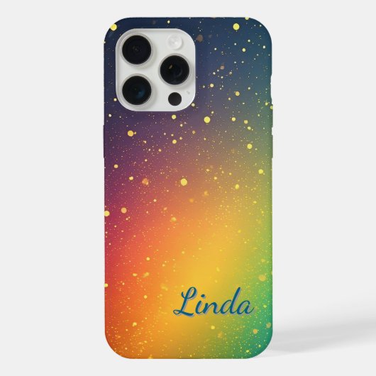 カラフルなラメ粒子 iPhoneケース (裏面)