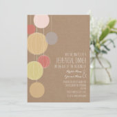 カラフルなランタンのカード・ストック刺激を受けたなリハーサル 招待状 (スタンド正面)