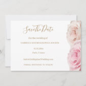 カラフルなリアルローズ フローラル セーブ・ザ・デート ウェディング 招待状 (正面)