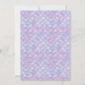 カラフルなリトルマーメイド オールエイジ誕生日 招待状 (裏面)