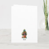 カラフルなリボンのラスティックツリー クリスマス (裏面)