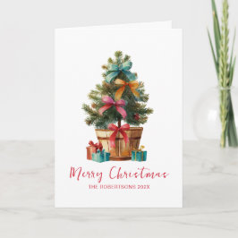 カラフルなリボンのラスティックツリー クリスマス