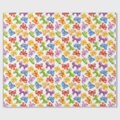 カラフルなリボン包装紙 ラッピングペーパー (フラット)