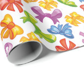 カラフルなリボン包装紙 ラッピングペーパー (ロールコーナー)