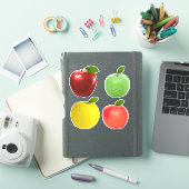 カラフルなリンゴの果物 シール (iPadカバー)