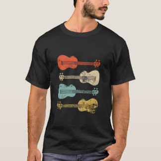 カラフルなリンゴ模様のウクレレ ハワイアンウクレレ Tシャツ