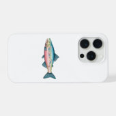 カラフルなレインボートラウトの釣りギフト iPhoneケース (裏面横)