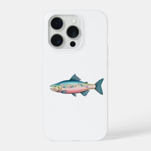 カラフルなレインボートラウトの釣りギフト iPhoneケース (裏面)