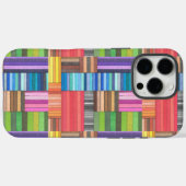 カラフルなレインボー幾何学ストライプ柄 Case-Mate iPhoneケース (裏面 (横))