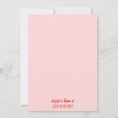 カラフルなレッドピンクトークサーティ 30歳の誕生日 招待状 (裏面)