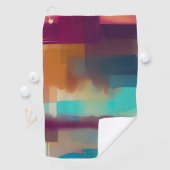 カラフルなレトロなトーンのブレンド ゴルフタオル (インサイチュ)