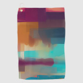 カラフルなレトロなトーンのブレンド ゴルフタオル (正面)